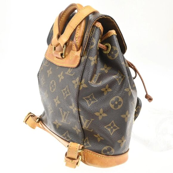 LOUIS VUITTON Mini Montsouris Backpack Bag Monogram Leather Brown M51137 78KC503 main image 16